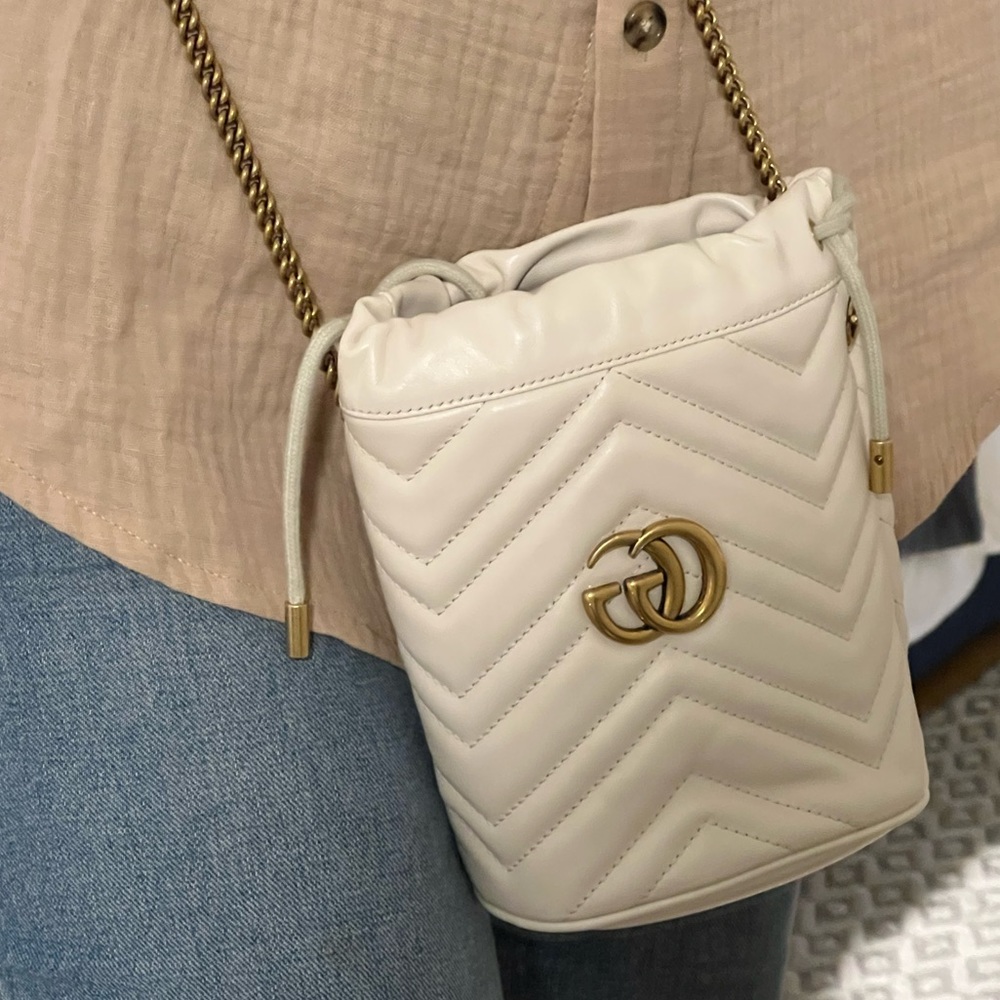 Matelasse Mini GG Marmont Bucket Bag